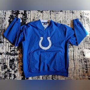Indianapolis Colts NFL Team Apparel Blue Pullover Jacket Size Large